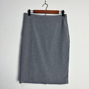Old Navy Size 6 Grey Stretch Grey StripeTextured Pencil Skirt Business Interview